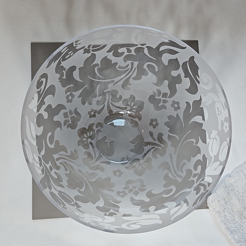*Frosted Crystal Michael Weems Large Serving Bowl